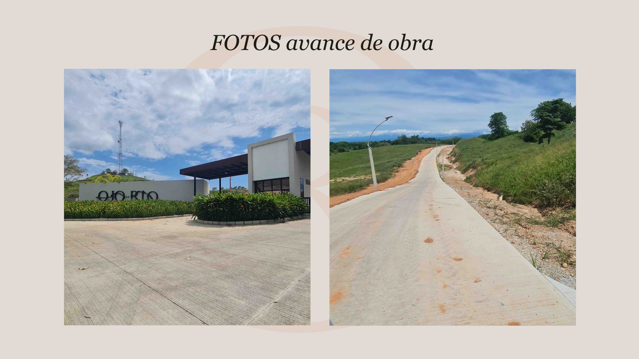 AVANCE DE OBRA NOVIEMBRE OJO DE RIO